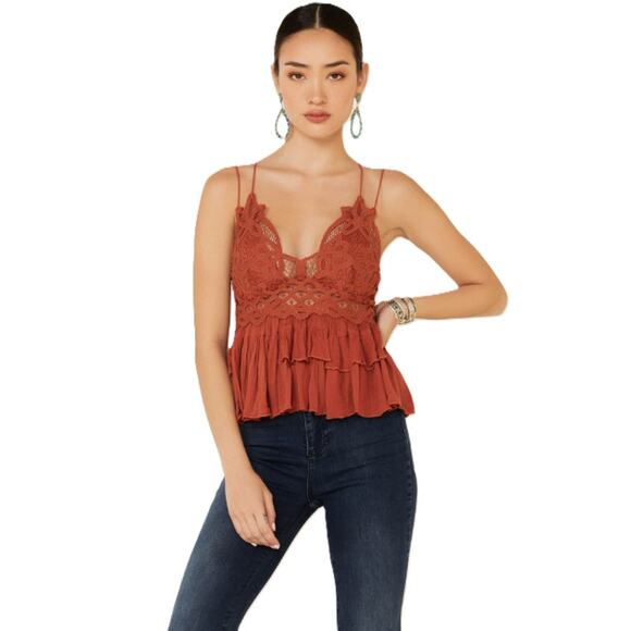 Free People Adella Lace Camisole Top - Picture 2 of 11